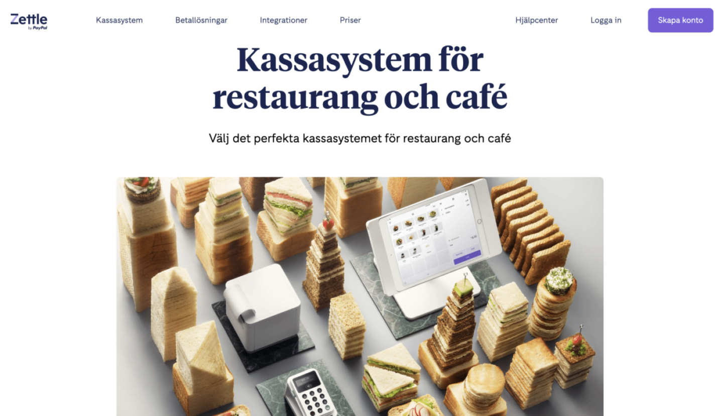 iZettle by paypal för restauranger och e-handel